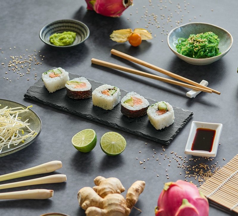 ZELLER Sushi Set anthrazit 