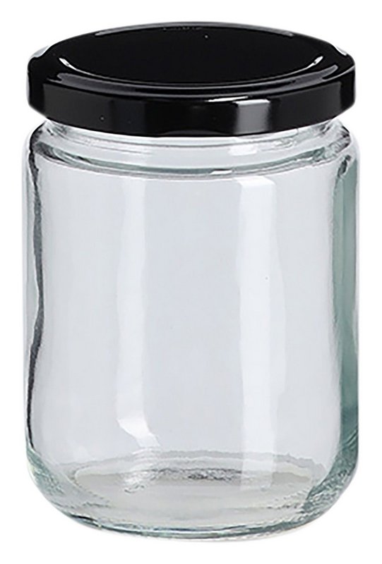 ZELLER Einmachglas mit Metalldeckel schwarz 240ml 