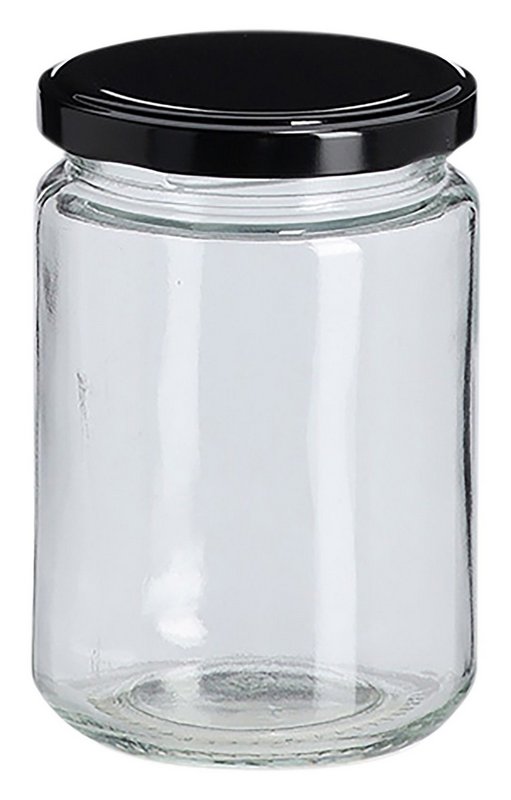 ZELLER Einmachglas mit Metalldeckel schwarz 350ml 