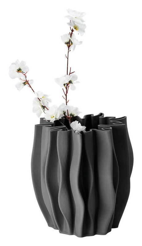 PHILIPPI Vase Serenee Keramik dunkelgrau 