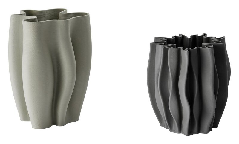 PHILIPPI Vase Serenee Keramik dunkelgrau 