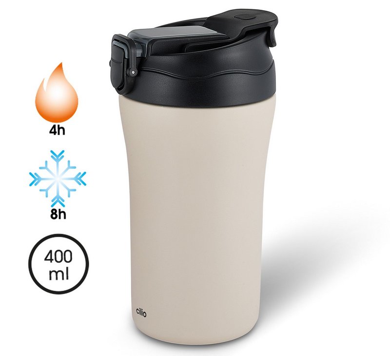 CILIO Isoliertrinkbecher Doppio beige 