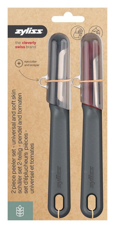 ZYLISS Pendelschäler Set universal soft skin Tomate 