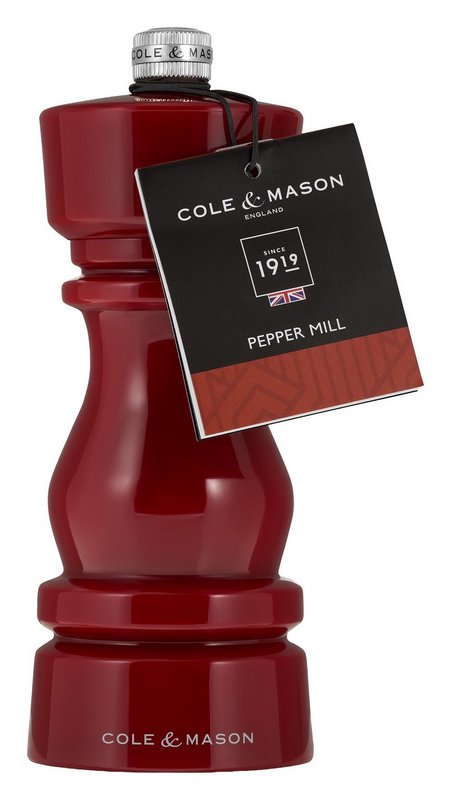COLE MASON Pfeffermühle London Acryl rot 