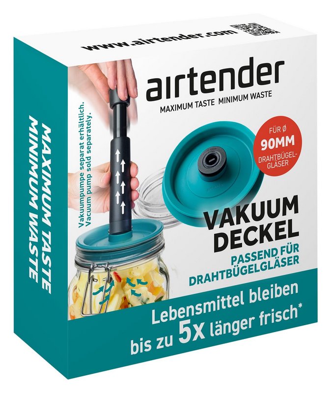 AIRTENDER Vakuumdeckel für Drahtbügelgläser 