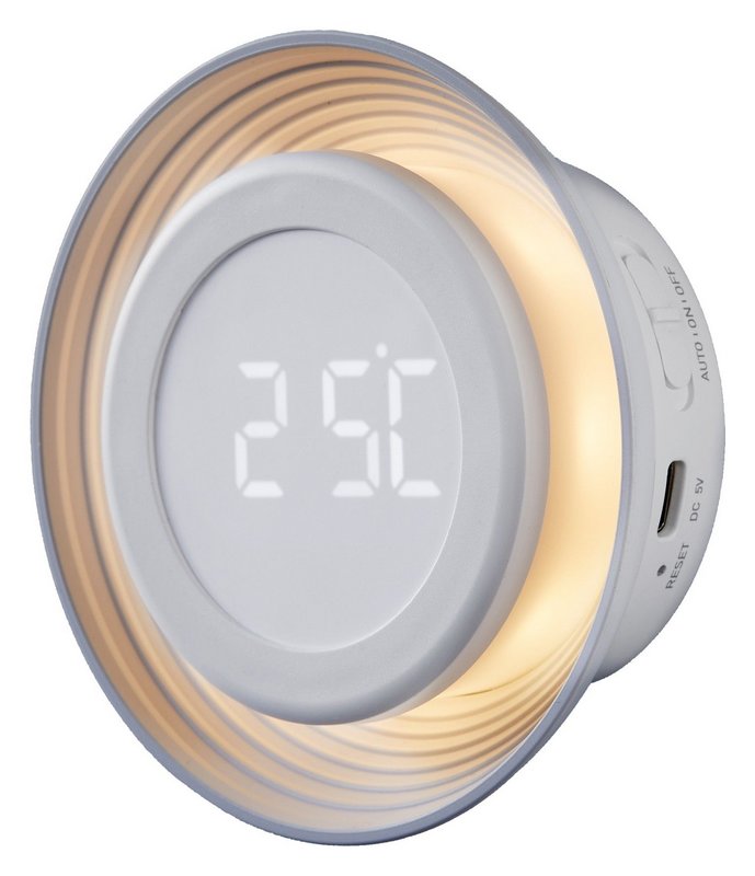 PHILIPPI Nachtlicht LED Moonlight mit Uhr und Sensor weiss 
