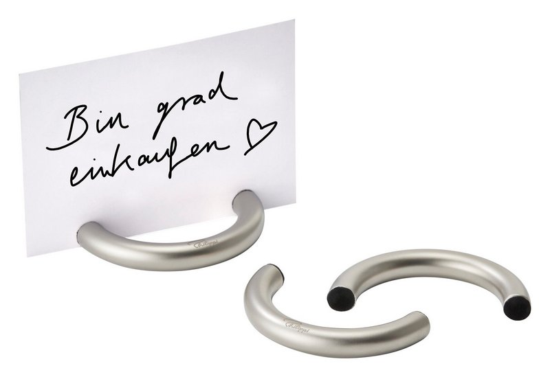 PHILIPPI Kartenhalter Ring silber matt 