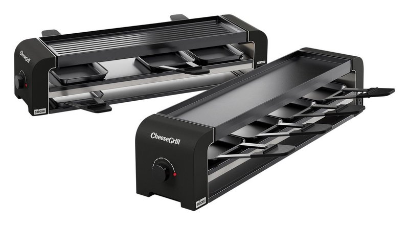 STÖCKLI Raclettegrill CheeseGrill 4 Connect Set black 