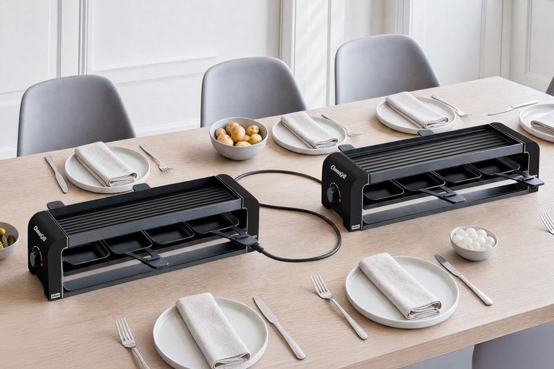 STÖCKLI Raclettegrill CheeseGrill 4 Connect Set black 