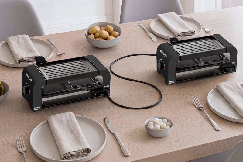 STÖCKLI Raclettegrill CheeseGrill 2 Connect Set black 