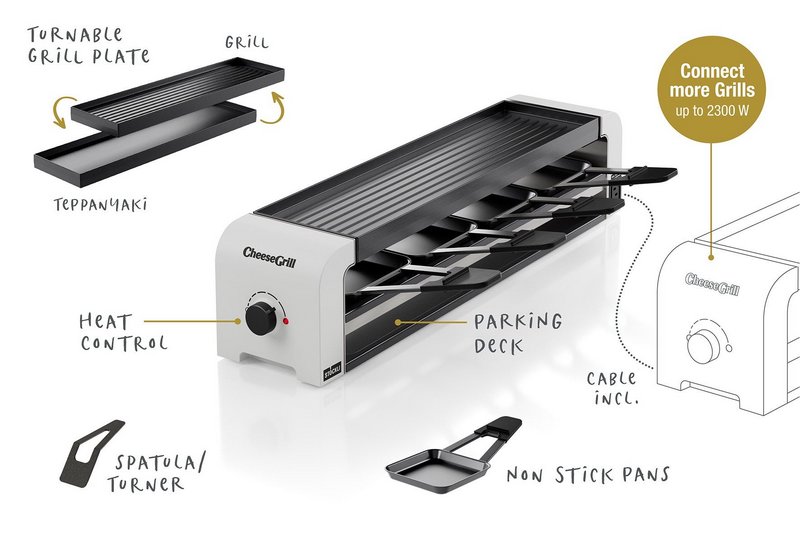 STÖCKLI Raclettegrill CheeseGrill 4 Connect white 