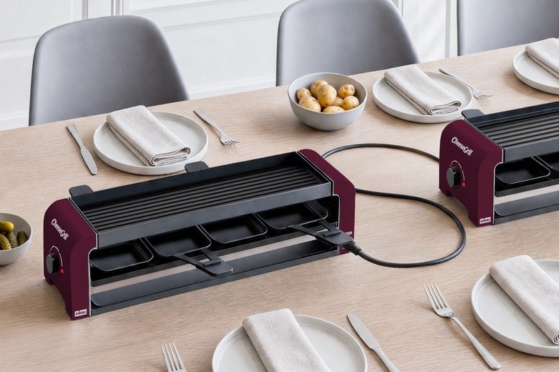 STÖCKLI Raclettegrill CheeseGrill 4 Connect merlot red 