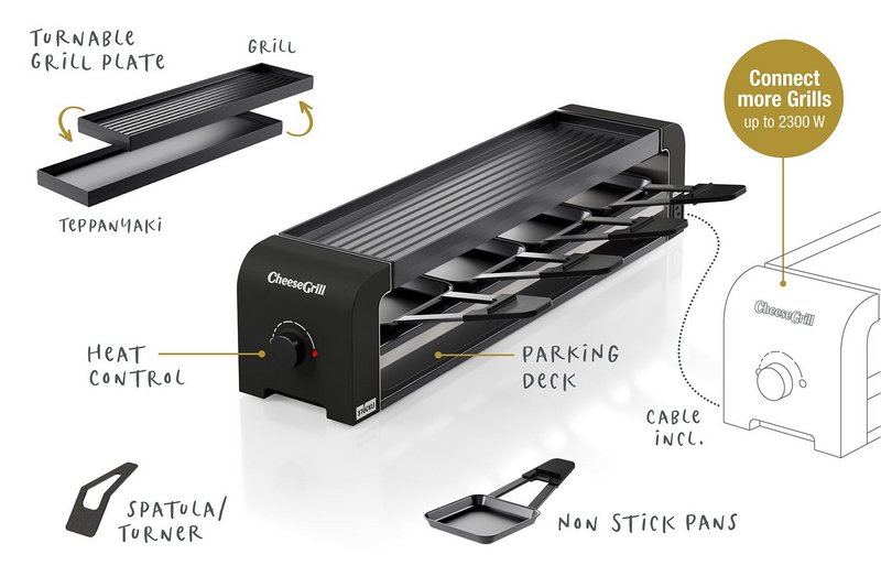 STÖCKLI Raclettegrill CheeseGrill 4 Connect black 