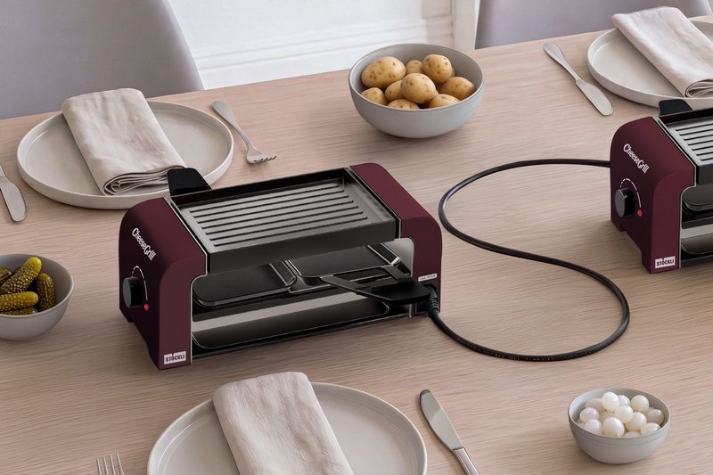 STÖCKLI Raclettegrill CheeseGrill 2 Connect merlot red 