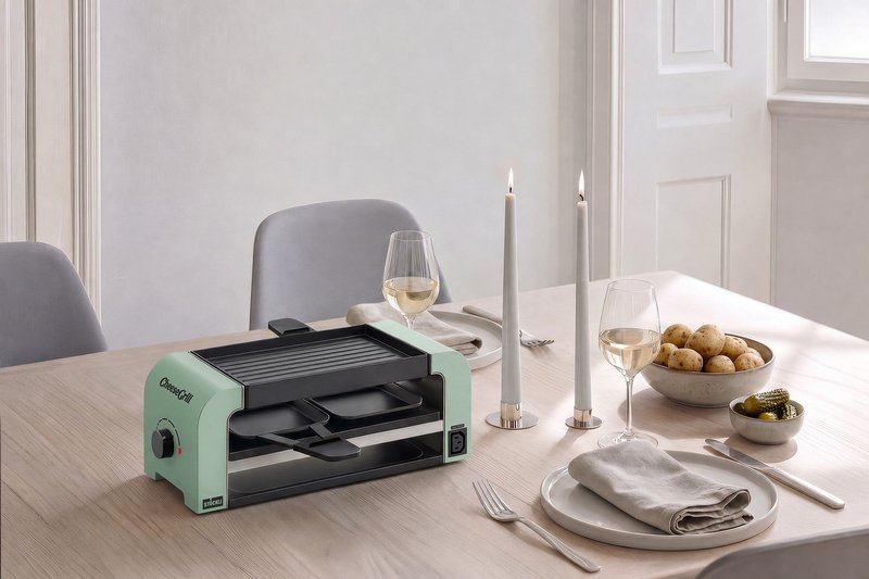 STÖCKLI Raclettegrill CheeseGrill 2 Connect mint green 