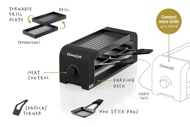 STÖCKLI Raclettegrill CheeseGrill 2 Connect black 