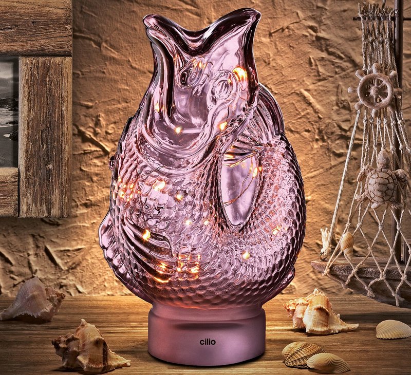 CILIO Dekoleuchte Nemo Glas lila 