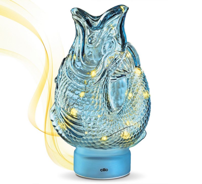 CILIO Dekoleuchte Nemo Glas blau 