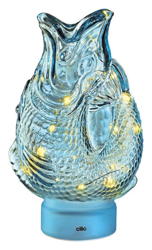 CILIO Dekoleuchte Nemo Glas blau 