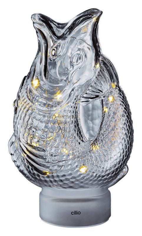 CILIO Dekoleuchte Nemo Glas grau 