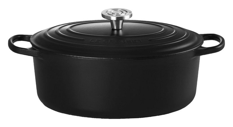 LE CREUSET Bräter oval Signature schwarz Crucible 29cm 