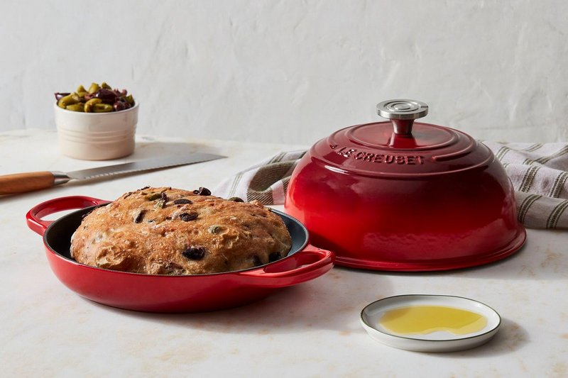 LE CREUSET Brot Bräter Signature kirschrot Crucible 24cm 