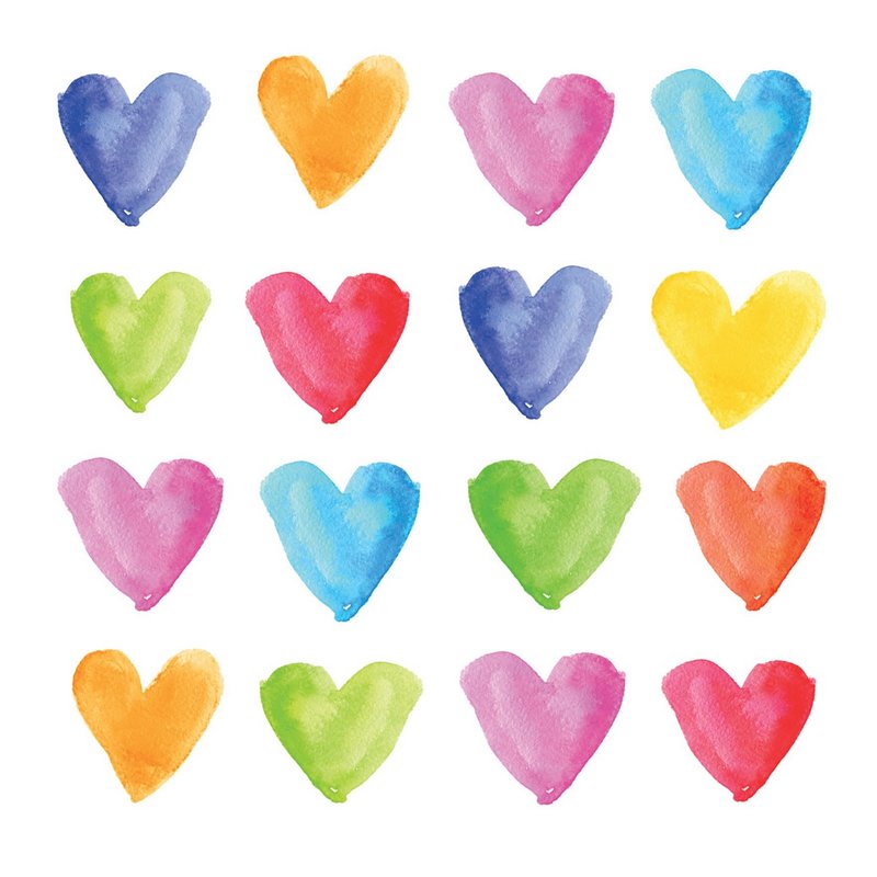 PPD Servietten Aquarell Hearts 