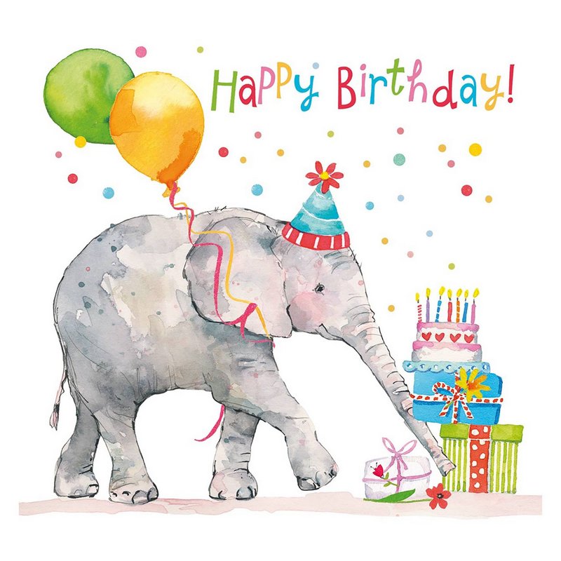 PPD Servietten Birthday Elephant 