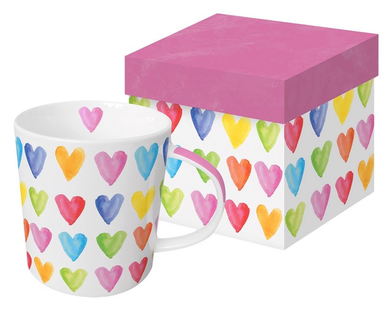PPD Henkelbecher Trend Mug Aquarell Hearts 