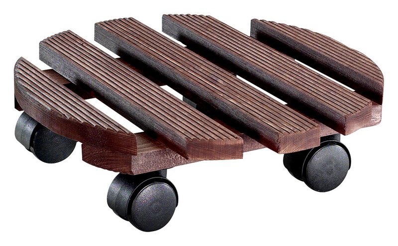 WAGNER SYSTEM Pflanzenroller Country Kiefer 30 cm dunkelbraun 