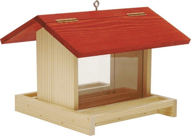 Vogelfutterhaus Standard Dach rot 
