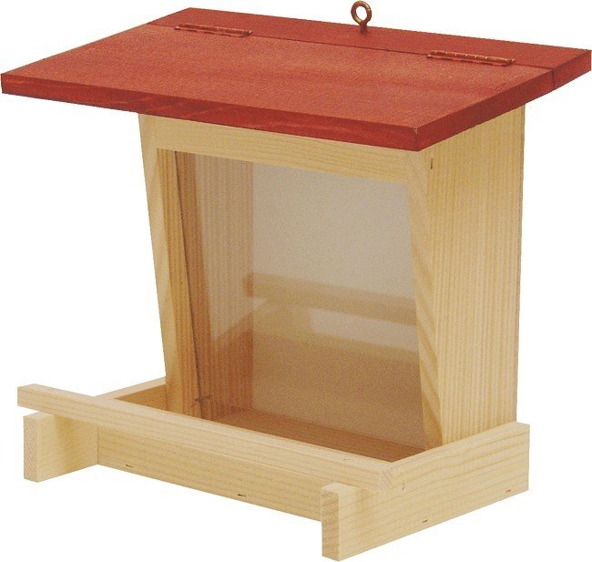 Vogelfutterhaus Wandautomat Dach rot 