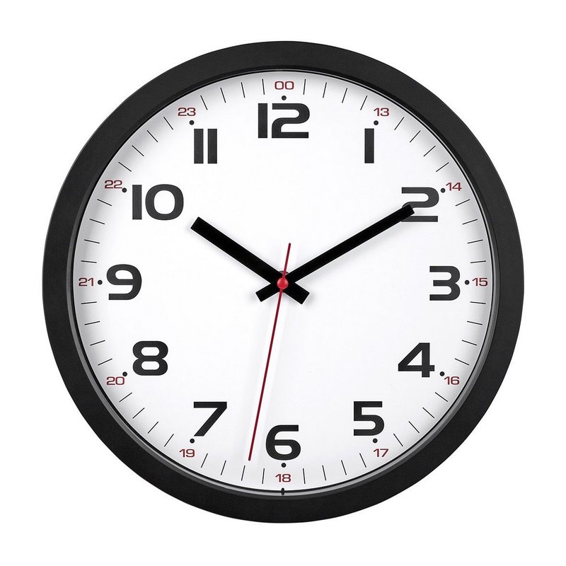 TFA Wanduhr Sweep schwarz 