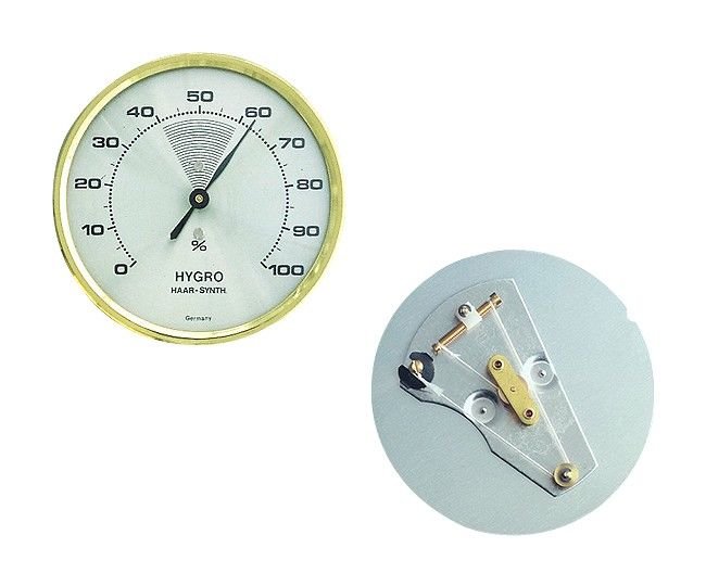 TFA Hygrometer mit Messingring mit Haar Synthetik Werk 