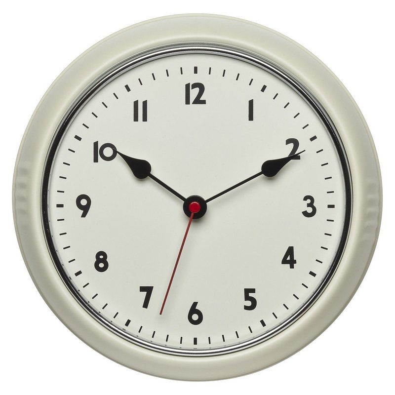 TFA Funk Wanduhr Retro Look beige 