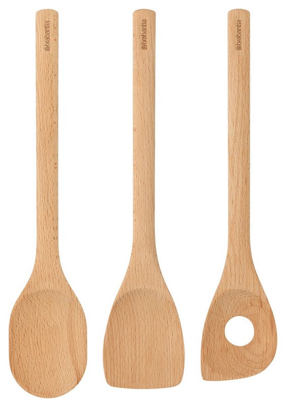 BRABANTIA Küchenhelfer Set Profile Holz 3-teilig 