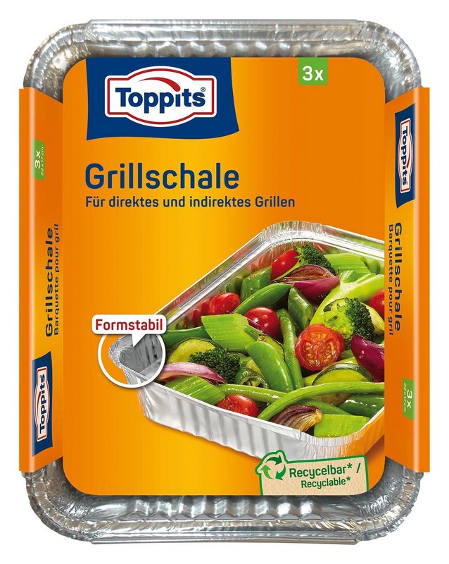 TOPPITS Grillschale Alu 3 Stück 