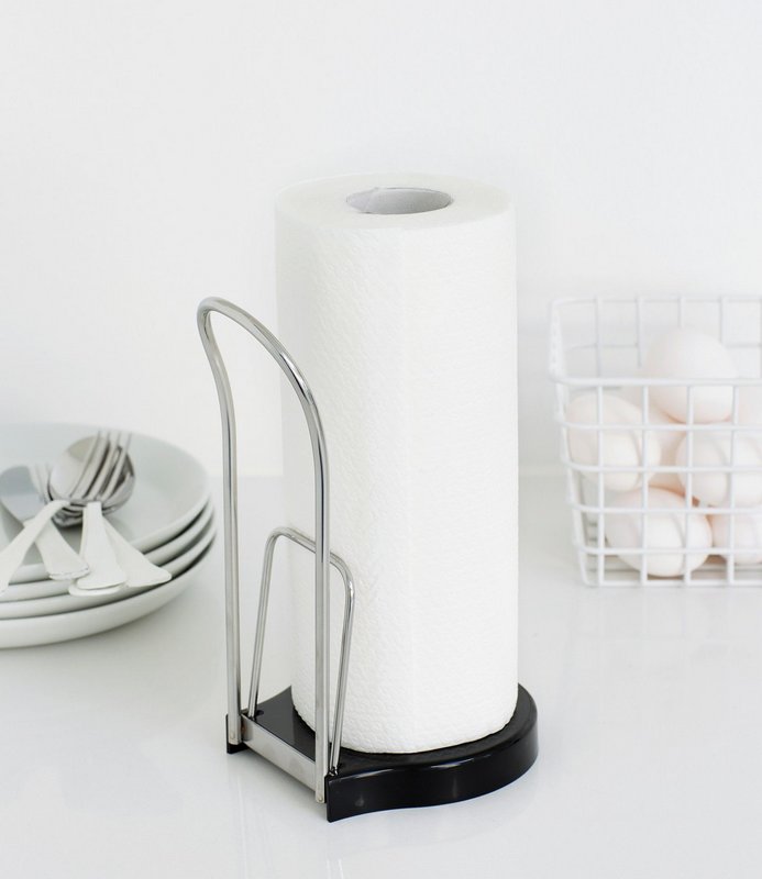 BRABANTIA Rollenhalter black brilliant steel 22.3 cm 