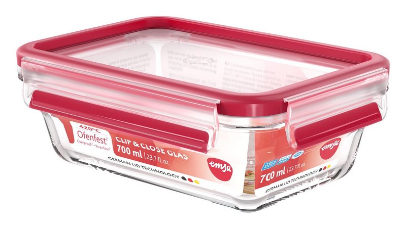 EMSA Dose Glas Clip&Close rechteckig 0.7l 