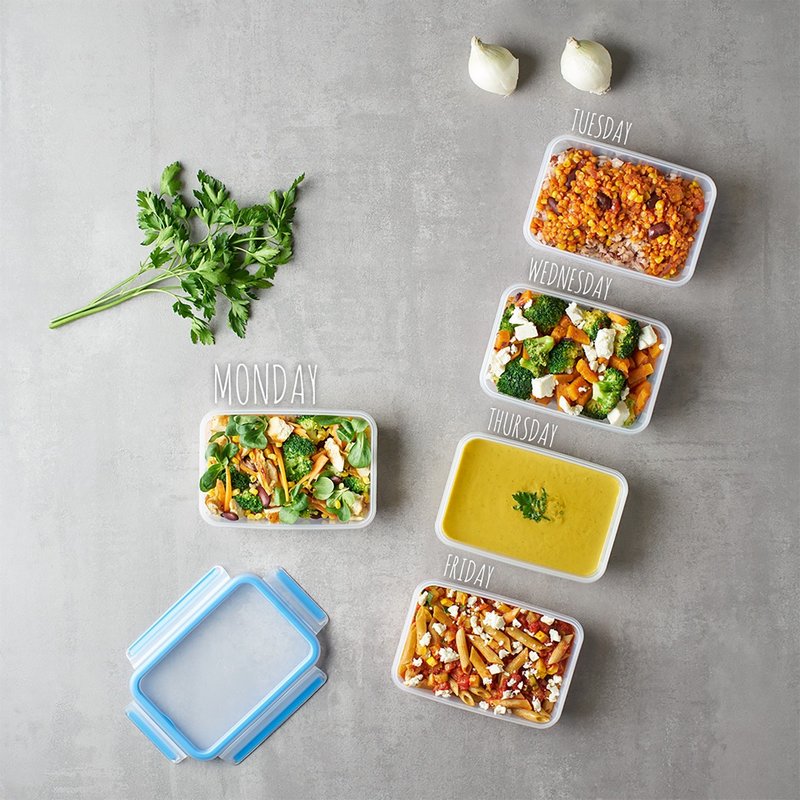EMSA Dose Clip & Close Mealprep Set 5 Stück 0.8 l 