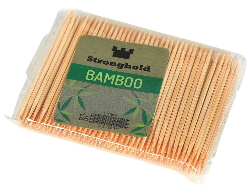 STRONGHOLD Zahnstocher Bambus 6.5 cm 