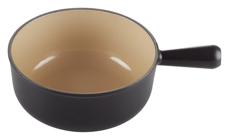 LE CREUSET Fonduecaquelon schwarz sand 22 cm 