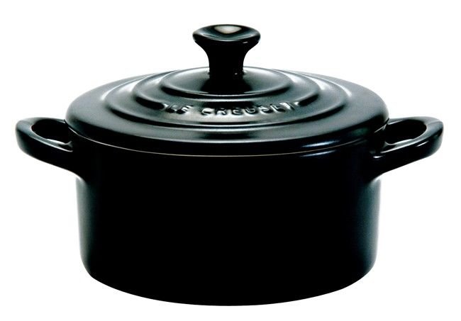 LE CREUSET Mini Cocotte Bräter schwarz 10 cm 