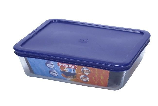 PYREX Auflaufform mit Kunststoffdeckel 2.6 l 25x20 cm 