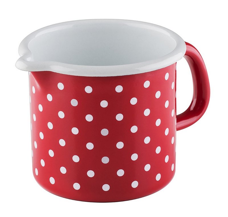 RIESS Schnabeltopf Pünktchen rot 0.5 l 
