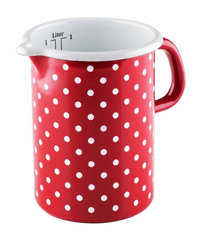 RIESS Messbecher Pünktchen rot 1.0 l 