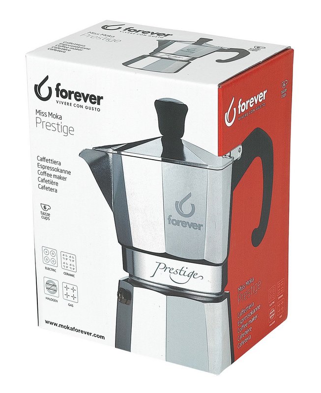 FOREVER Kaffeezubereiter Moka Prestige 6 Tassen 