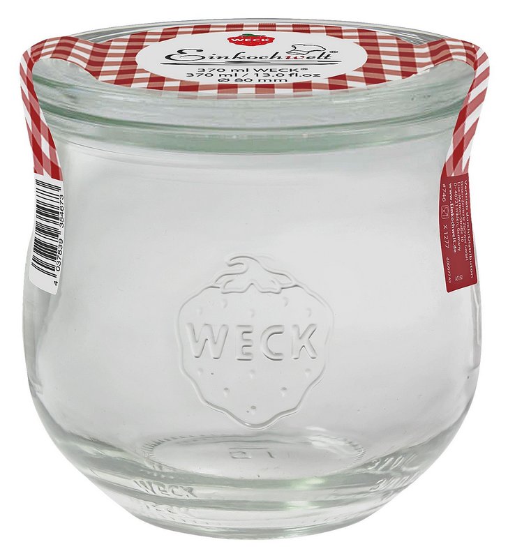 WECK Einmachglas Tulpenfrom mit Glasdeckel 370 ml 