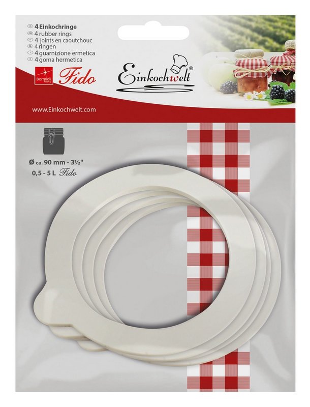EINKOCHWELT Gummiringe Fido 90x68x2.5 mm 