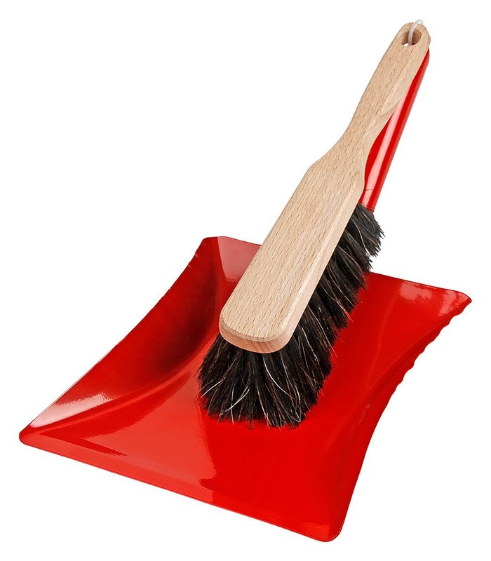 EBNAT Kehrgarnitur mit Schaufel rot 